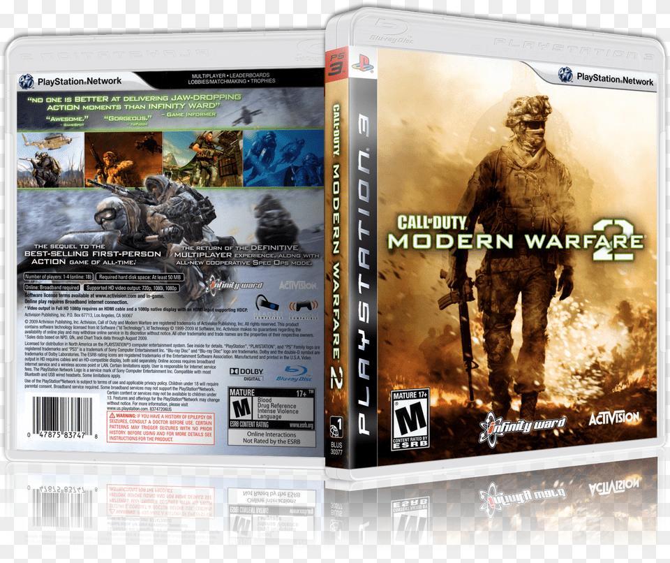 Activision Call Of Duty Modern Warfare 2 Platinum, Adult, Male, Man, Person Free Png