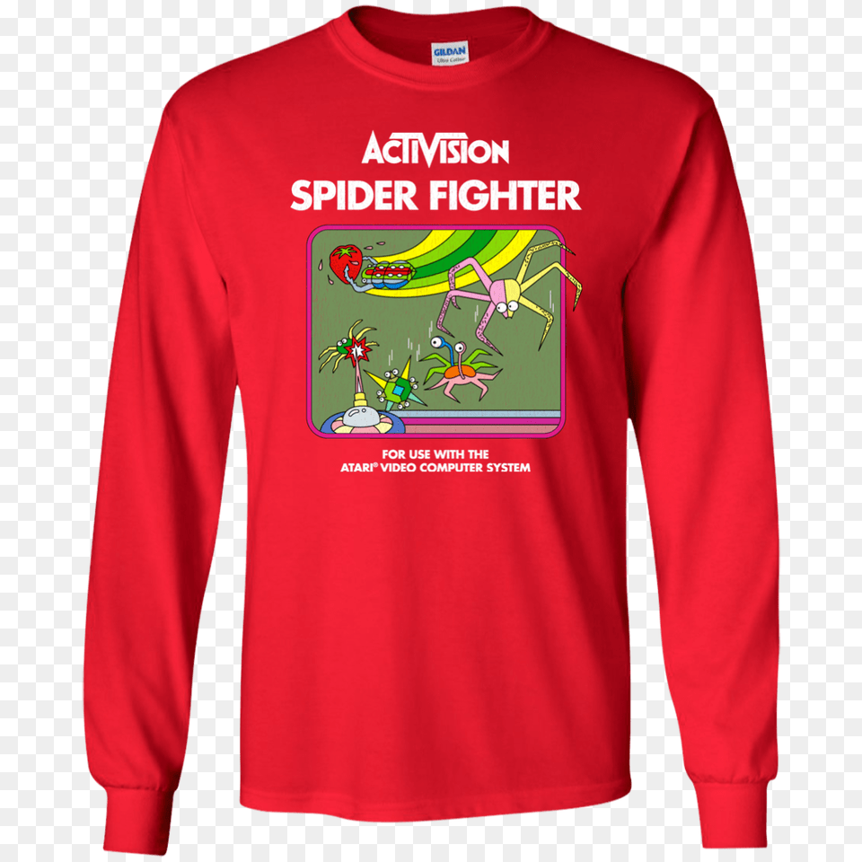 Activision Spiderfighter Spider Fighter Atari Cartridge, Clothing, Long Sleeve, Sleeve, Shirt Png Image