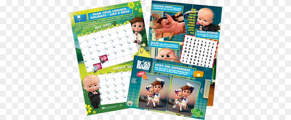 Activities The Boss Baby, Text, Person, Calendar Free Png Download