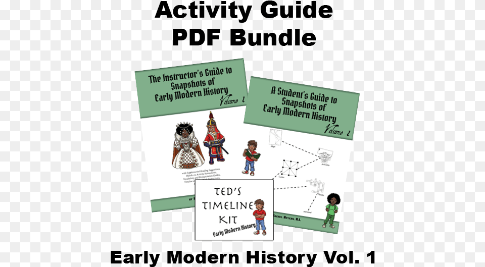 Activity Guide Pdf Bundle Early Modern Vol 1 Website Sharing, Advertisement, Poster, Person, Adult Free Transparent Png