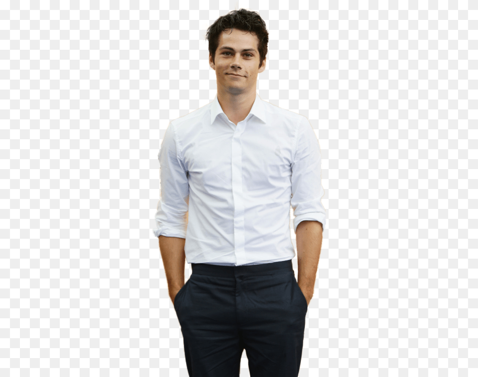Actor Handsome And Boy Image Dylan O Brien Shirt White, Clothing, Dress Shirt, Adult, Person Free Png