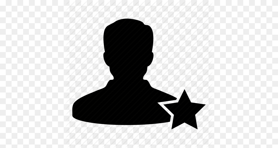 Actor Human Man Rating Star User Icon, Silhouette Png Image