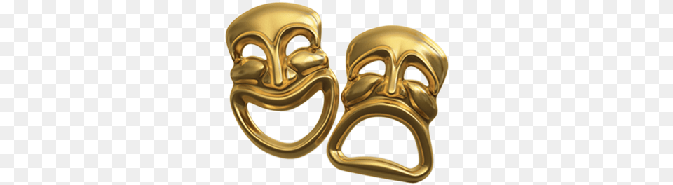 Actor Transparent Image 013 Gold Theatre Masks, Mask, Accessories, Jewelry, Locket Png