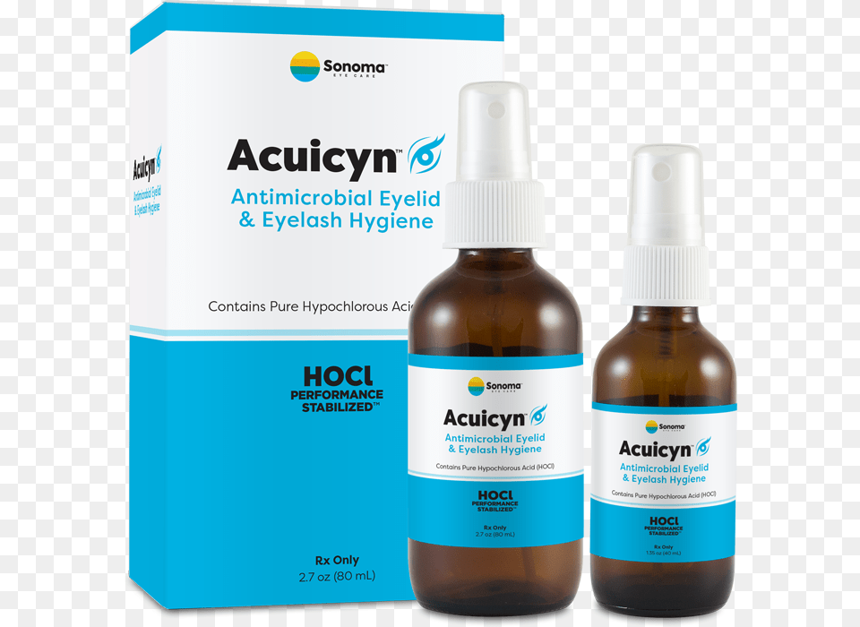 Acuicyn Antimicrobial Eyelid Amp Eyelash Hygiene Eyelash, Bottle, Lotion, Food, Seasoning Free Png Download