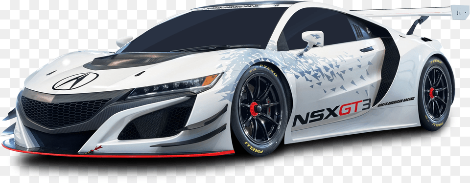 Acura Nsx Gt3 Racing White Car Acura Nsx Gt3 2016, Wheel, Machine, Vehicle, Transportation Free Png Download