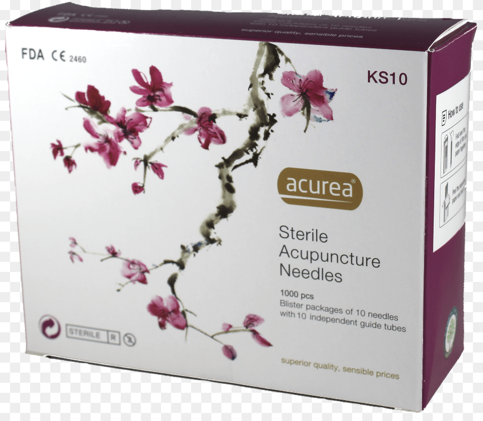 Acurea Eco Needles Korean Style Spring Handle Bulk Pack, Flower, Plant, Box, Cherry Blossom Free Png Download