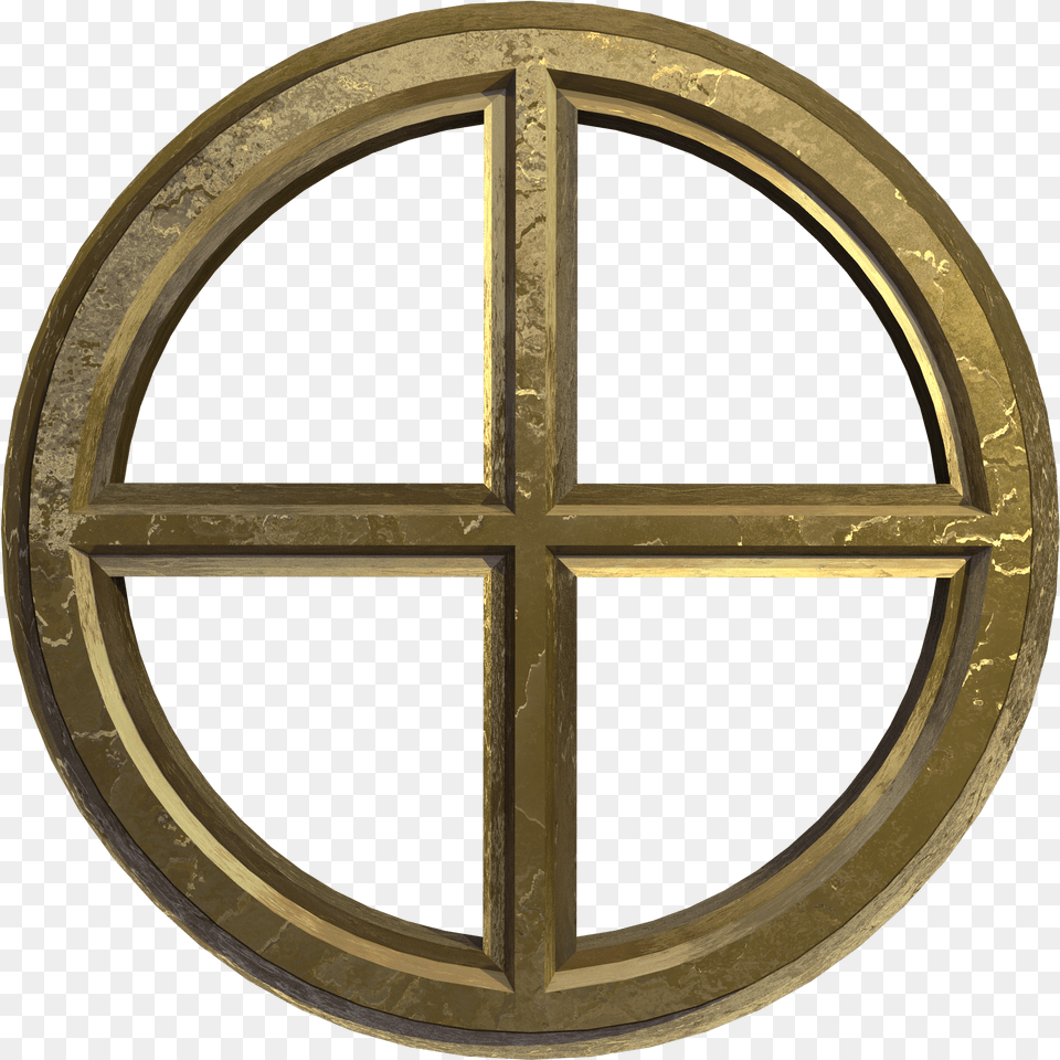 Ad Wfg Logo, Cross, Symbol, Gold, Window Png
