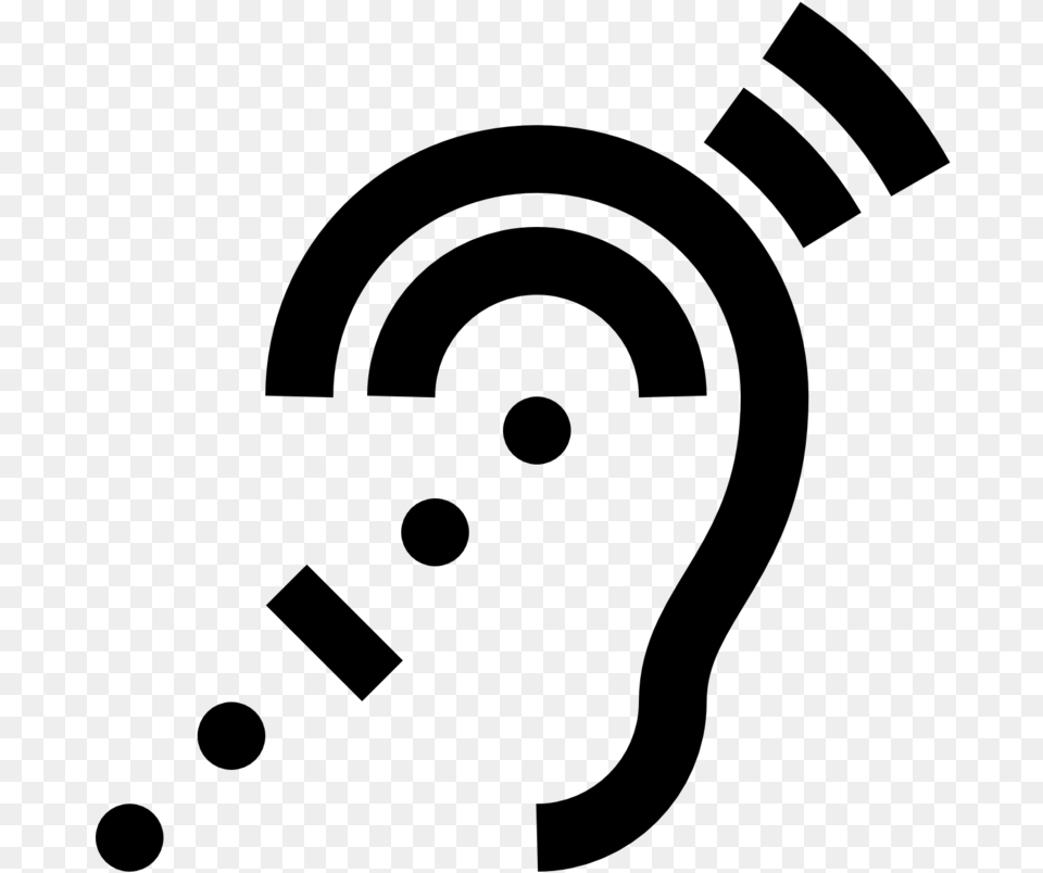 Ada Assistive Listening Devices Symbol Assisted Listening Device Icon, Gray Free Png Download