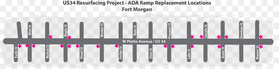 Ada Ramp Locations Map Fort Morgan Airport, Fence, Chart, Plot, Picket Png Image