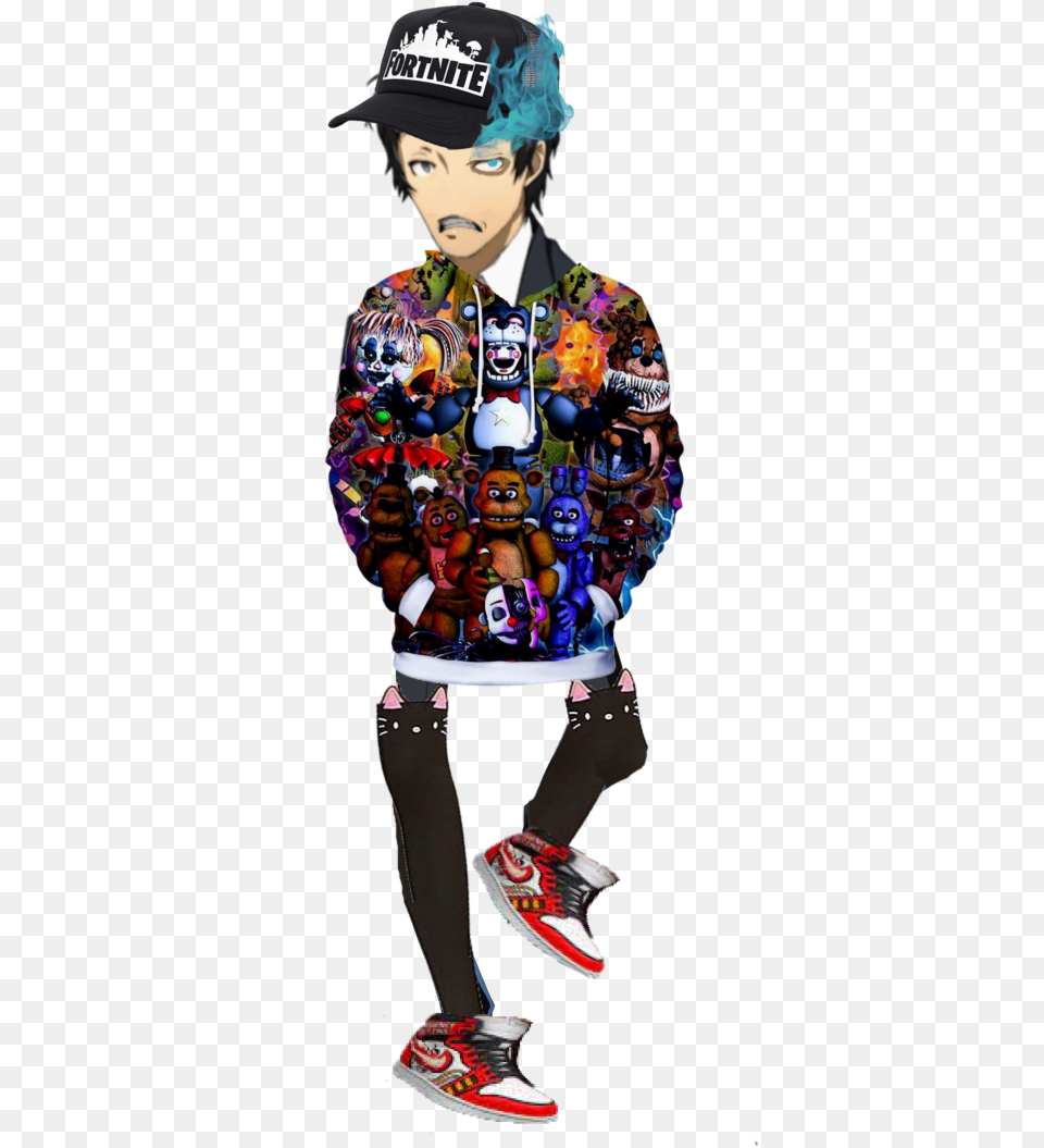 Adaachi Got Drip Confirmed Persona 4 Dlc He Kids Fnaf Hoodie, Sneaker, Shoe, Hat, Footwear Free Png Download