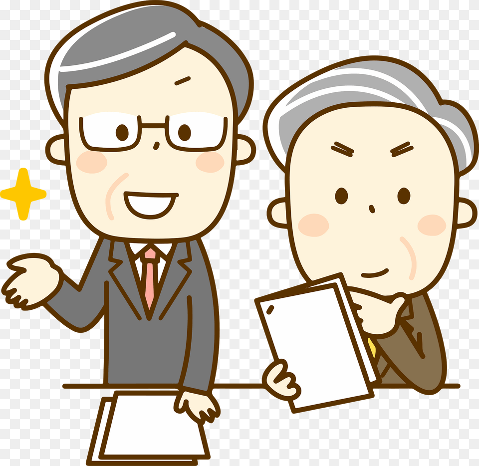 Adam And Richard Business Men Are Meeting Clipart, Person, Baby, Head, Face Free Png Download
