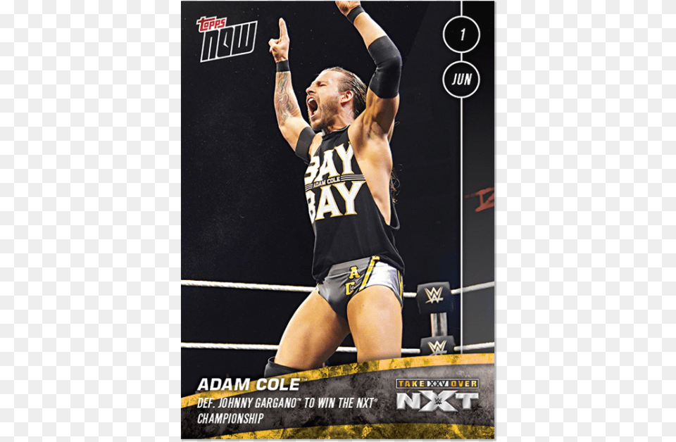 Adam Cole Wwe Topps Now Card Poster, Hand, Body Part, Person, Finger Free Png
