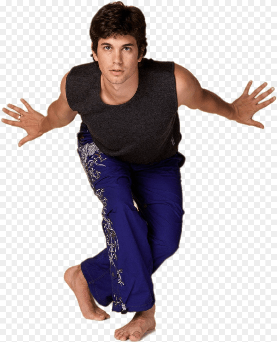 Adam Garcia Dance Move Adam Garcia Barefoot, Person, Pants, Hand, Finger Free Png Download