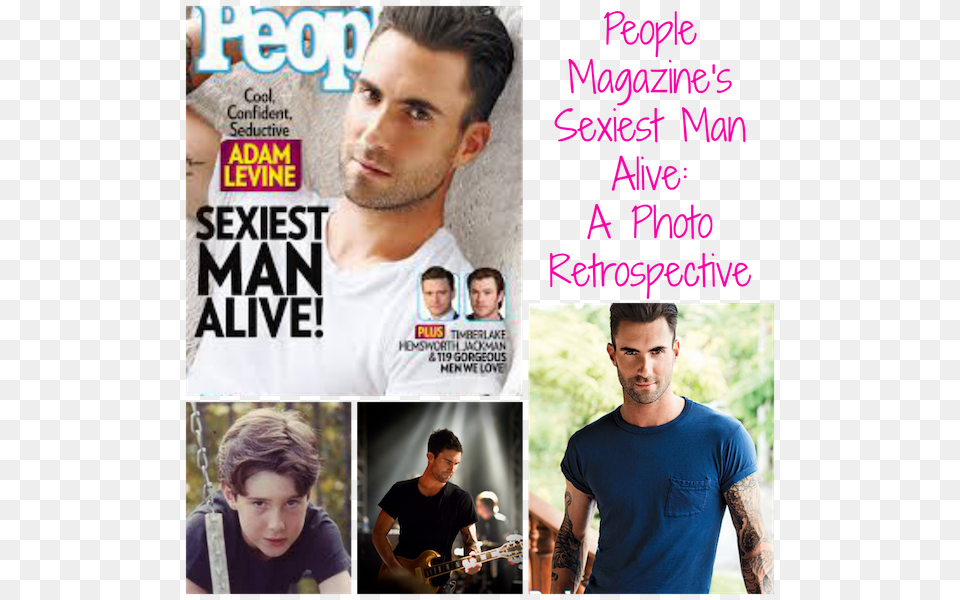 Adam Levine Is People Magazine S Sexiest Man Alive Sexiest Man Alive 2017 List, T-shirt, Publication, Clothing, Person Free Png Download