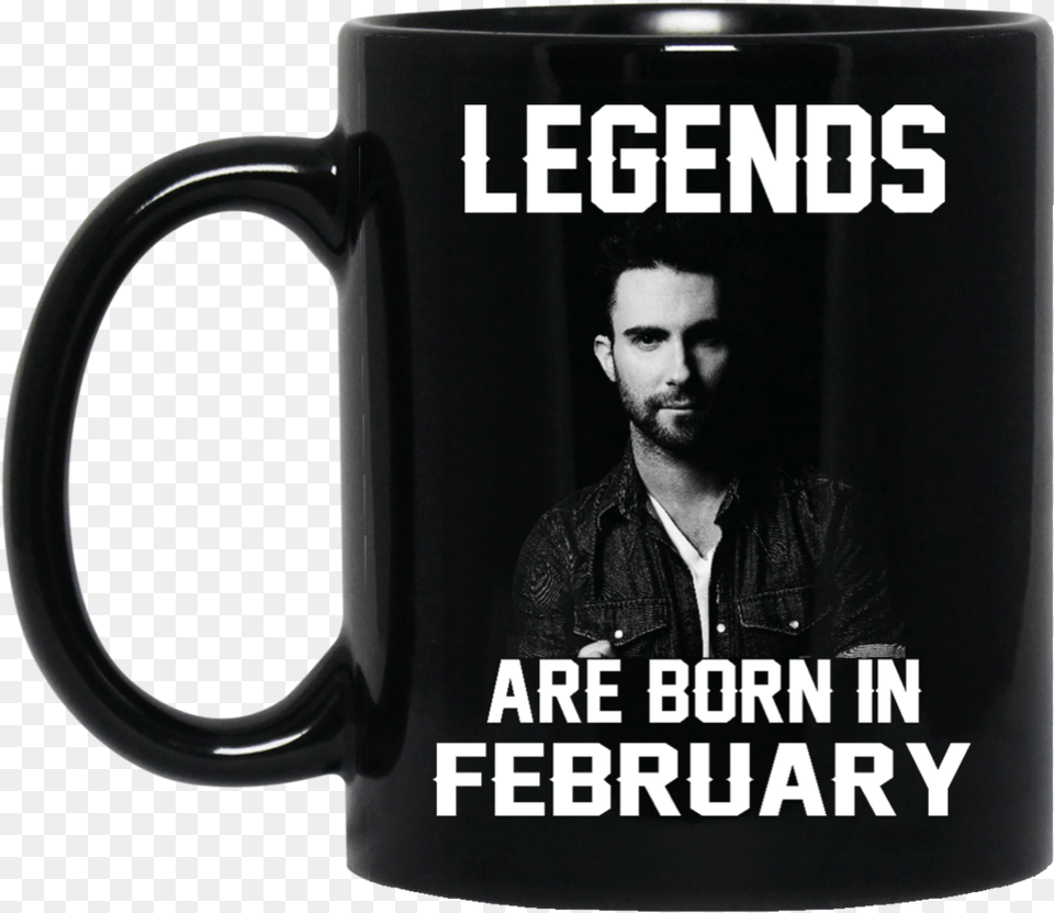 Adam Levine Mug Legends Are Born In February Coffee Jason Statham Born In August, Adult, Man, Male, Person Png Image