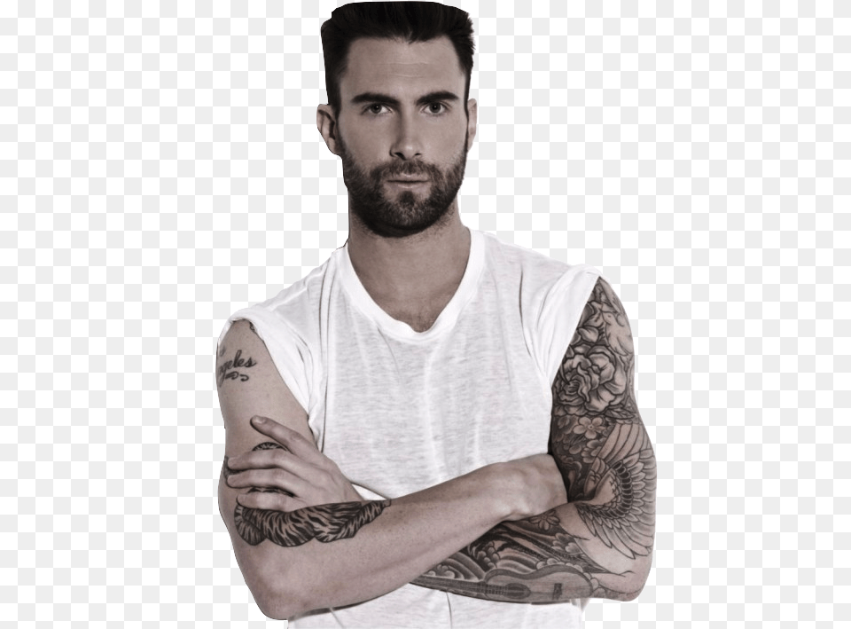 Adam Levine Transparent Adam Levine Sleeve Tattoo, Skin, Person, Man, Male Png