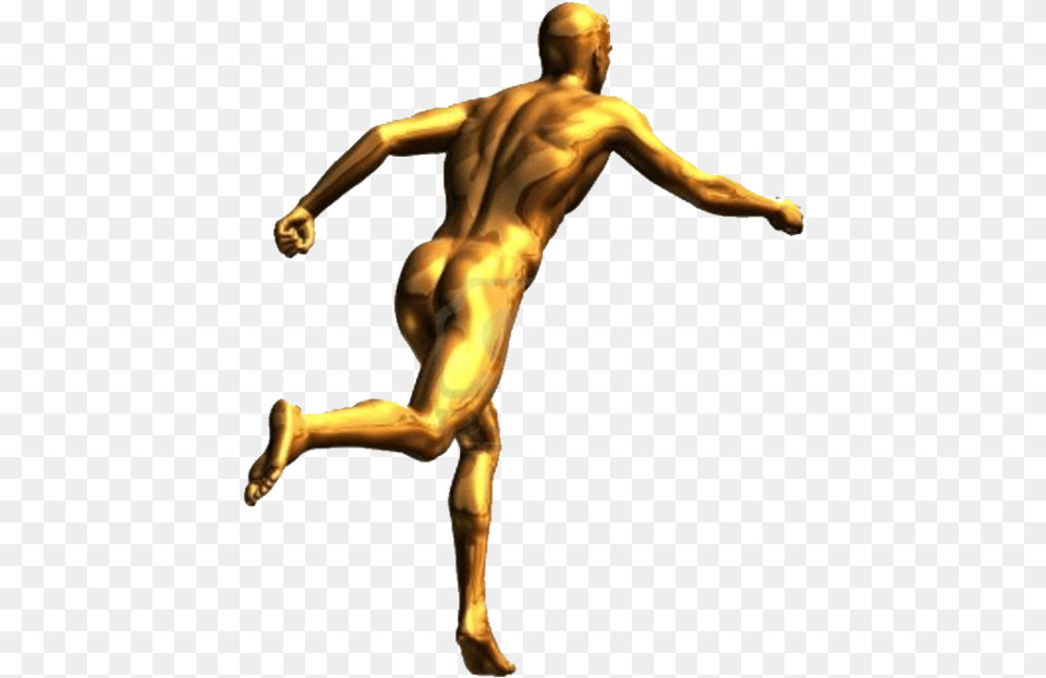 Adam Spre Mntuire 3d Spate Golden Running Man Vector, Back, Body Part, Person, Adult Png Image