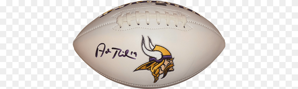 Adam Thielen Autographed Minnesota Vikings Logo Football Tse American Football, Ball, Rugby, Rugby Ball, Sport Free Png