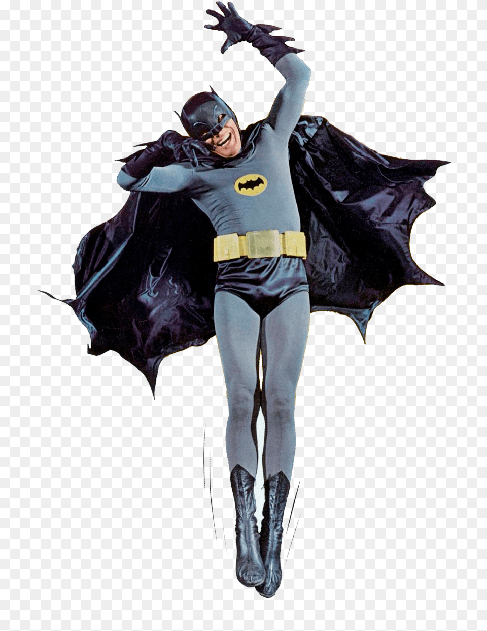 Adam West Batman Suit, Clothing, Costume, Person, Footwear Png Image