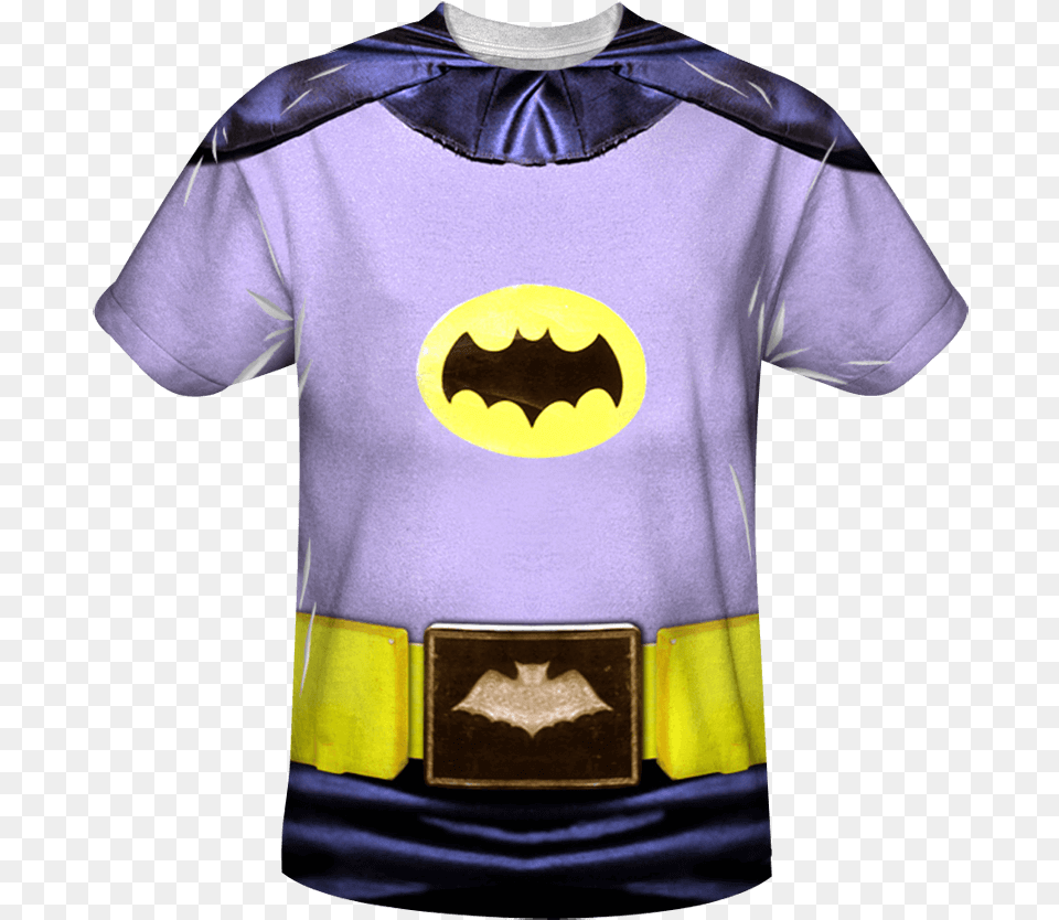 Adam West Batsuit T Shirt, Logo, Symbol, Clothing, Person Free Png