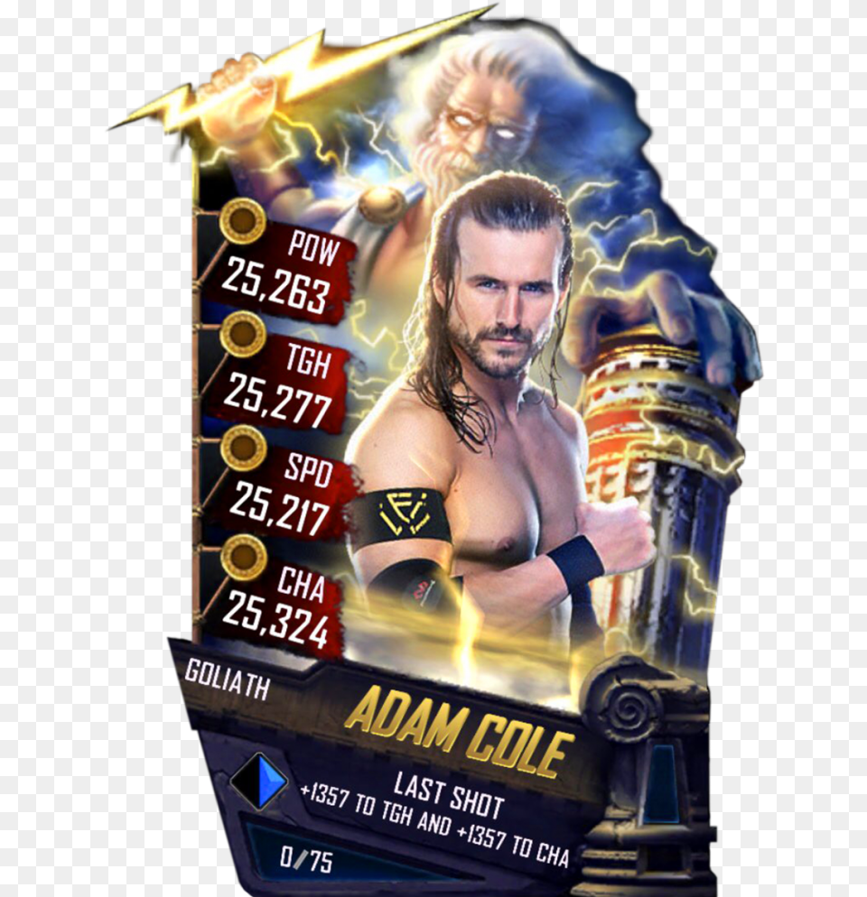 Adamcole S4 20 Goliath Fusion Adam Cole Wwe Supercard, Advertisement, Poster, Adult, Male Free Png Download