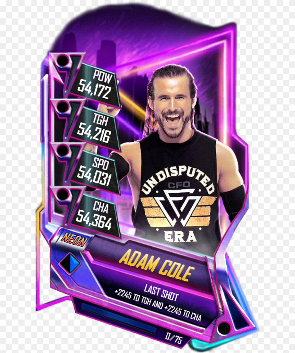 Adamcole S5 23 Neon Wwe Supercard Neon Cards, Adult, Person, Man, Male Free Transparent Png