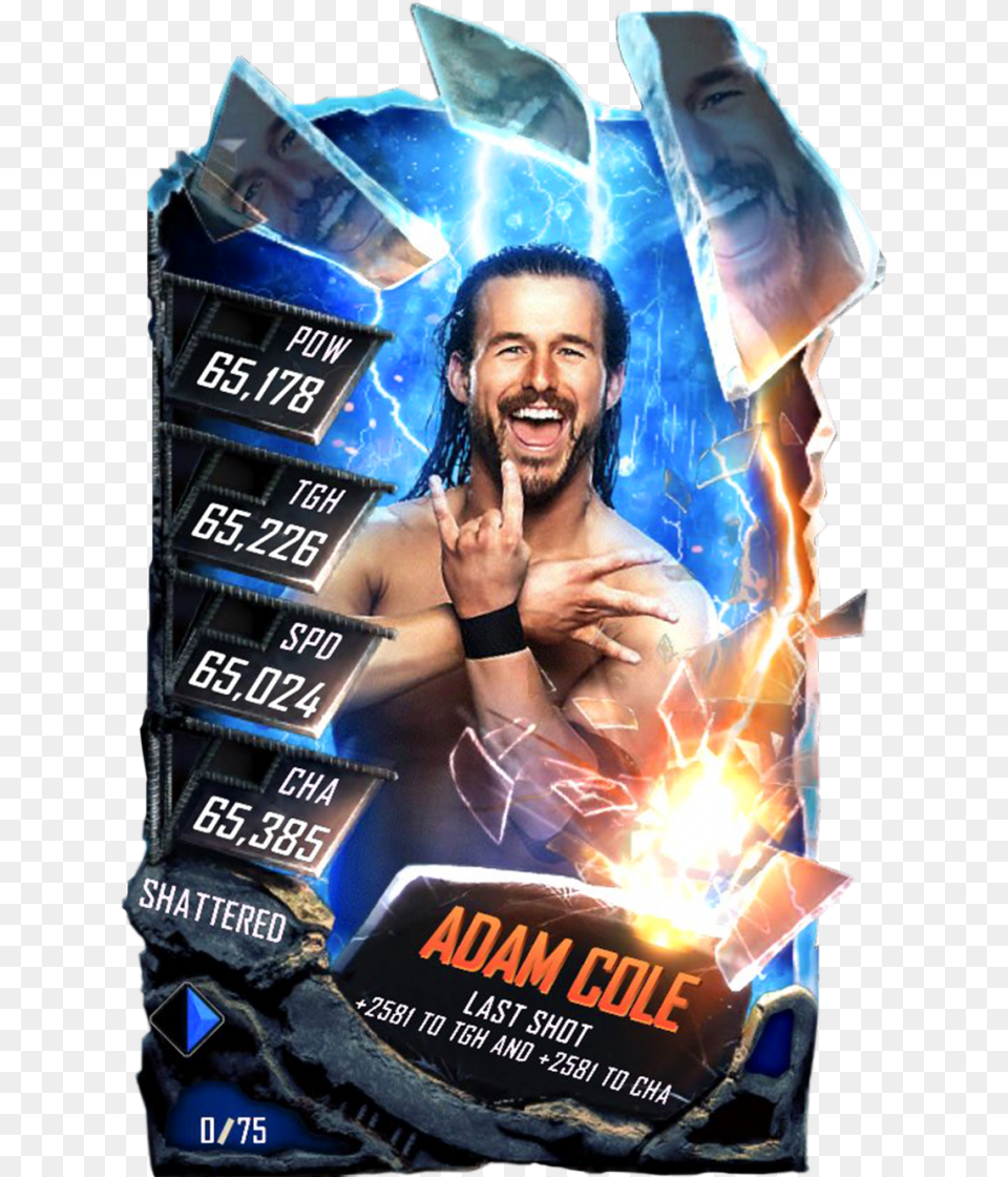 Adamcole S5 24 Shattered10 Wwe Supercard, Advertisement, Poster, Adult, Male Free Png Download