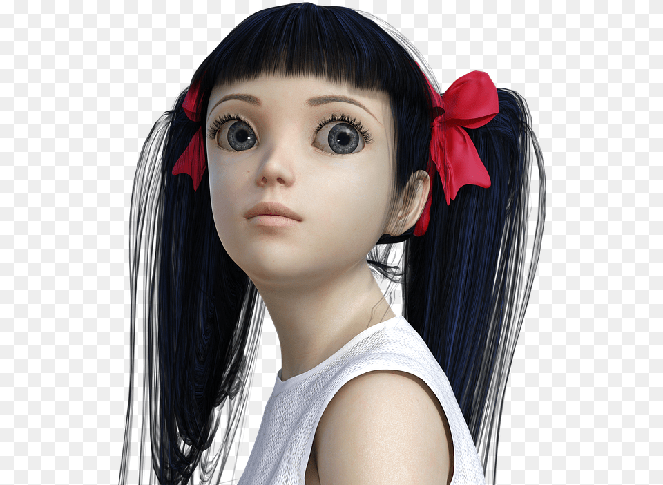 Adams Family Anime Manga Image On Pixabay Imagen Anime Con Trenza, Child, Person, Female, Girl Free Png
