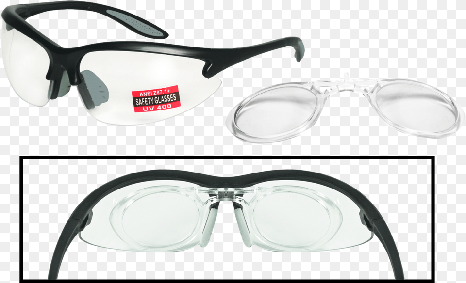 Adaptable Clear Rx Able Safety Glass, Accessories, Glasses, Goggles, Sunglasses Free Png