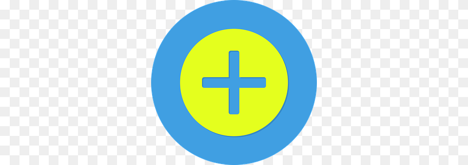Add, Cross, Symbol, Sign, Disk Png Image