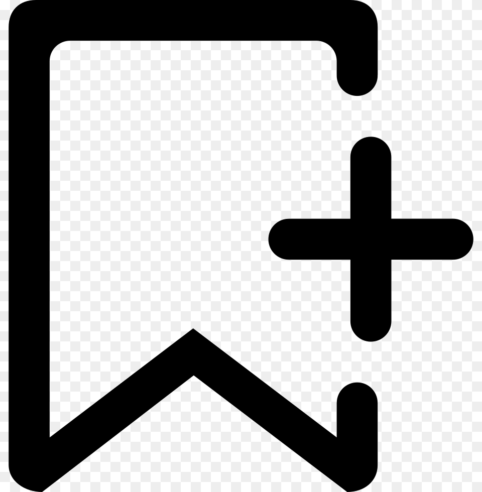 Add Bookmark Cross, Symbol, Sign Free Png Download