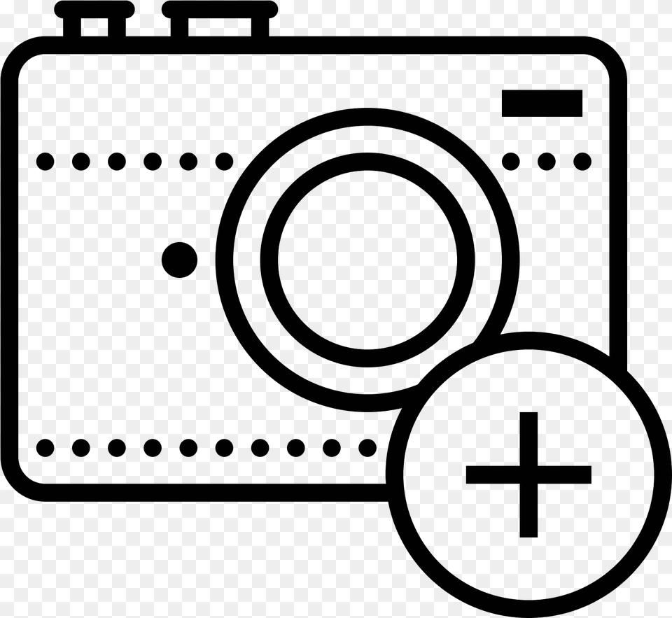 Add Camera Icon Icon, Gray Free Transparent Png