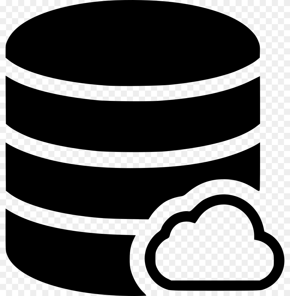 Add Database To Cloud Database Icon, Stencil, Smoke Pipe Free Transparent Png