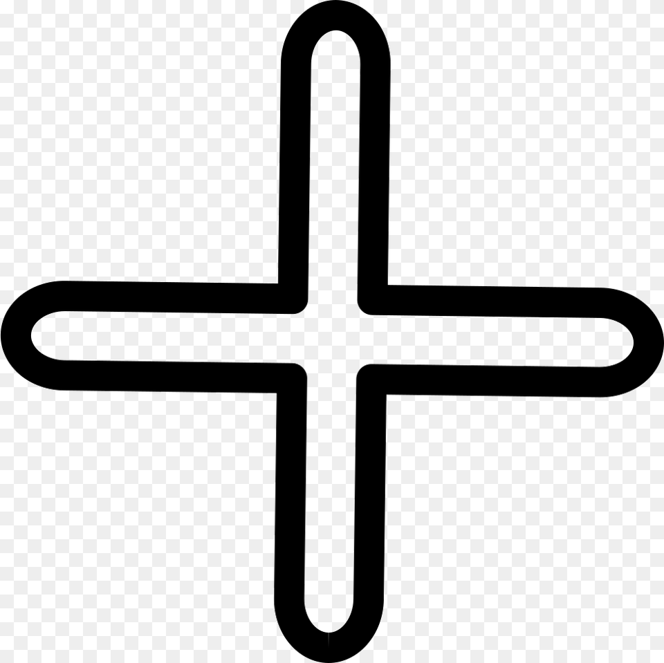 Add Outlined Plus Sign Icon Download, Cross, Symbol Free Png