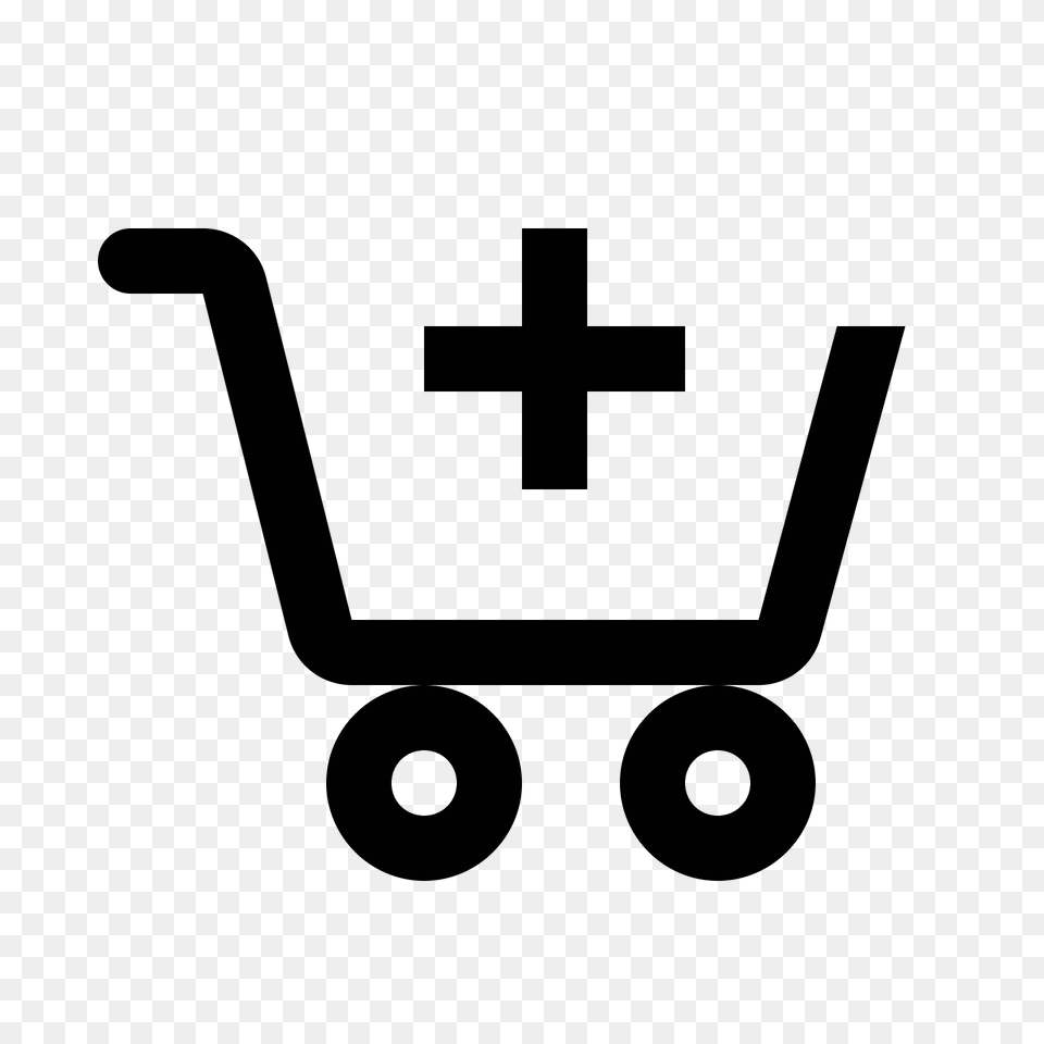 Add Shopping Cart Icon, Gray Png Image