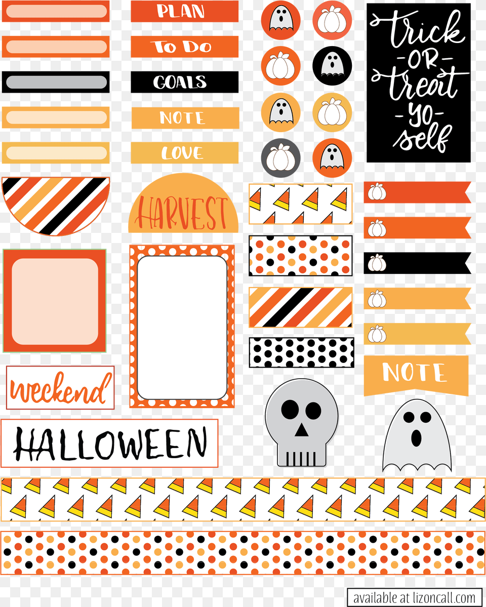 Add These Festive And Spooky Happy Planner Stickers Halloween Planner Stickers, Advertisement, Poster, Scoreboard, Text Png