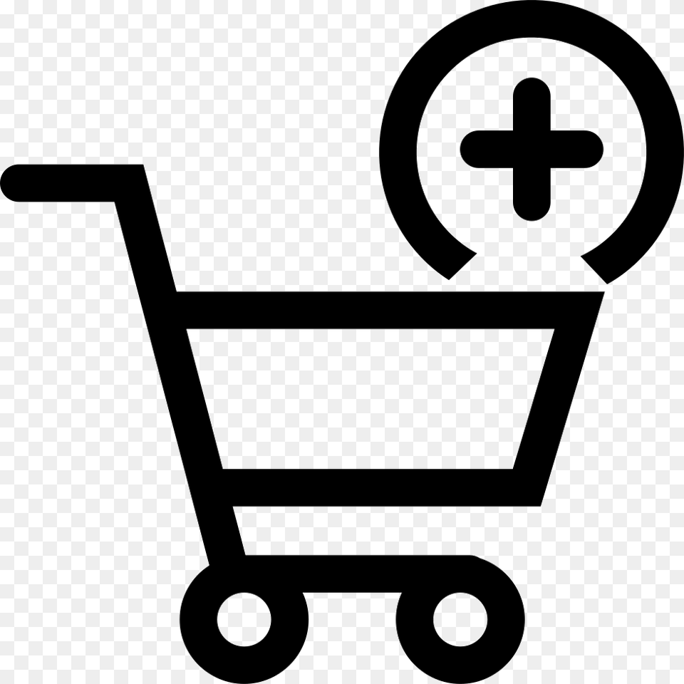 Add To Cart Shopping Cart Icon Cdr, Shopping Cart, Stencil, Device, Grass Png Image