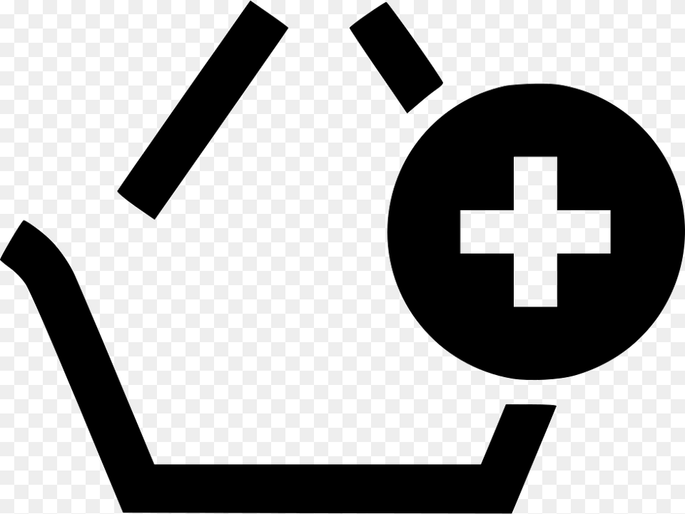 Add To Empty Basket, Stencil, First Aid, Symbol, Recycling Symbol Png Image