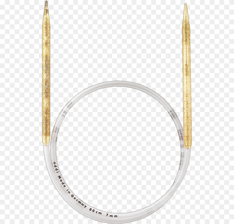 Addi Champagne Circular Knitting Needle With Gold Glitter Addi, Hoop, Accessories, Jewelry, Smoke Pipe Free Png Download