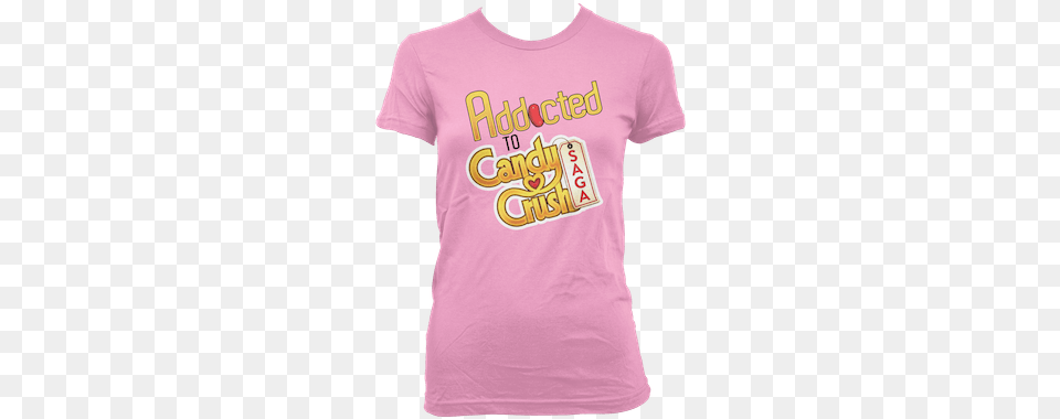 Addicted To Candy Crush Pink1 Womens 60th Birthday Shirts, Clothing, Shirt, T-shirt Png