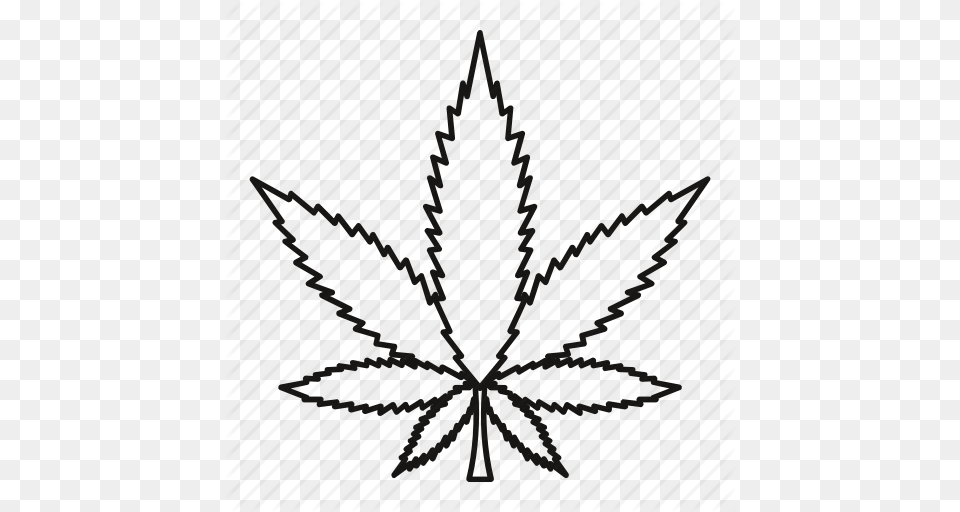 Addiction Leaf Line Marijuana Narcotic Outline Plant Icon, Outdoors, Nature Free Transparent Png