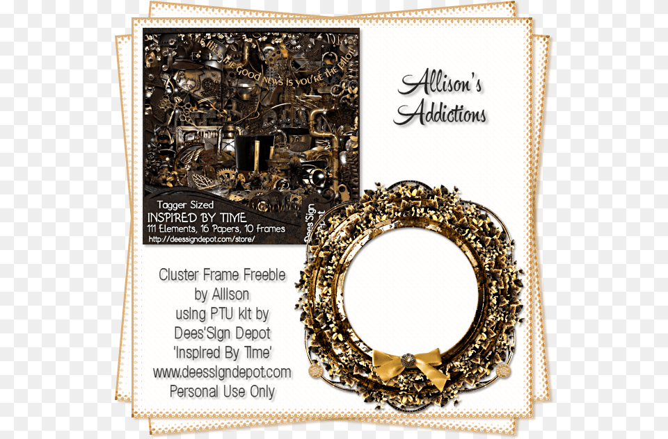 Addictions New Year Cluster Frame, Photography, Bronze, Advertisement, Accessories Png Image