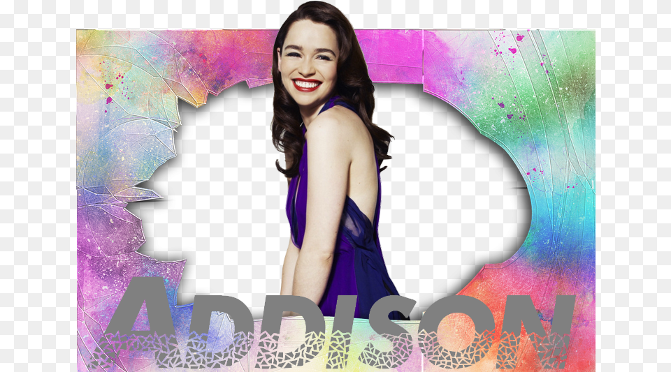 Addison Ainsworth Emilia Clarke Red Dress, Adult, Purple, Person, Formal Wear Free Png