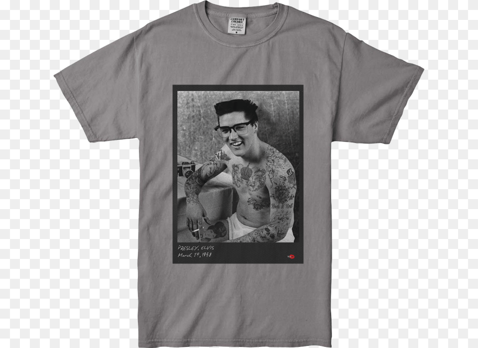 Additional Views Elvis Presley Army Underwear, T-shirt, Clothing, Adult, Person Free Png Download