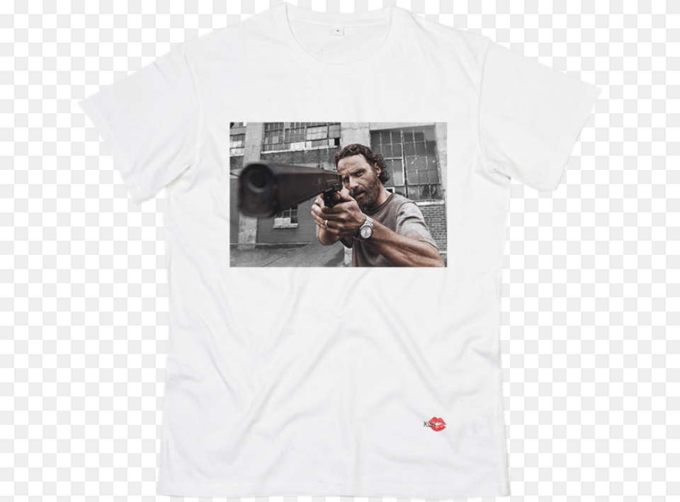 Additional Views Poster The Walking Dead Rick Gun, Clothing, T-shirt, Photography, Adult Png Image
