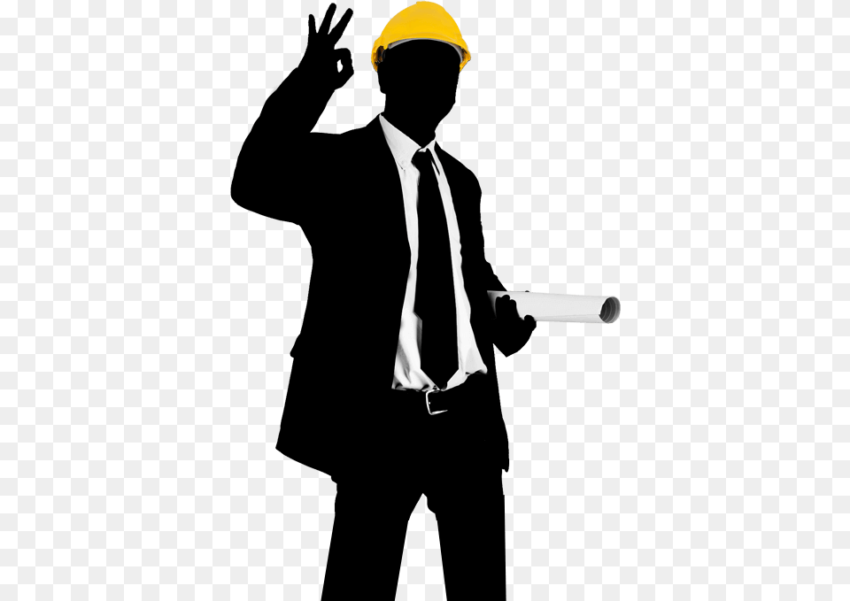 Address Construction Worker Silhouette, Accessories, Tie, Helmet, Hardhat Png Image