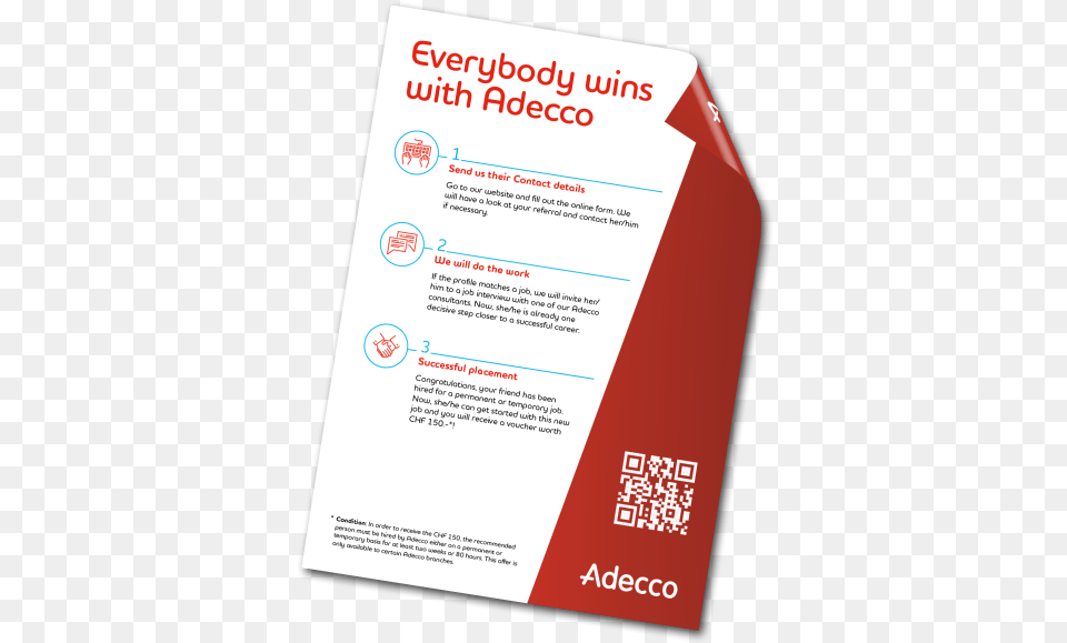 Adecco, Advertisement, Poster, Qr Code, Text Free Png Download