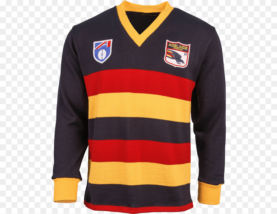 Adelaide Crows Long Sleeve Guernsey Download Adelaide Crows Long Sleeve Guernsey, Clothing, Knitwear, Shirt, Sweater Png Image