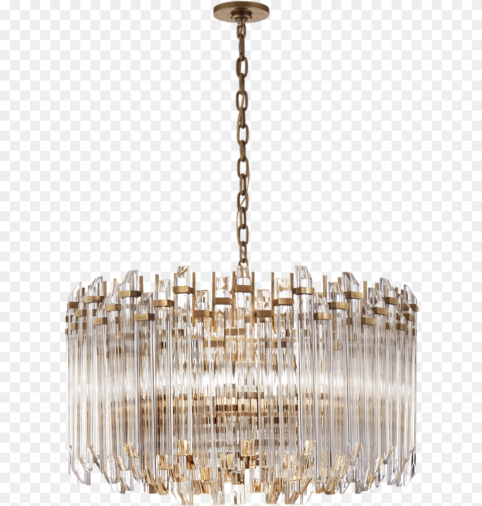 Adele Large Wide Drum Chandelier Visual Comfort Adele Chandelier Clear Acrylic, Lamp Free Png Download