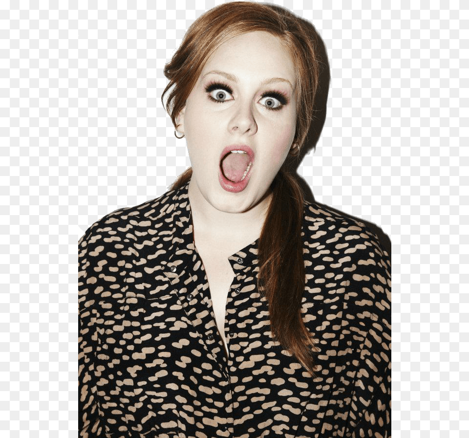 Adele Wow Transparent Adele, Adult, Surprised, Portrait, Photography Png